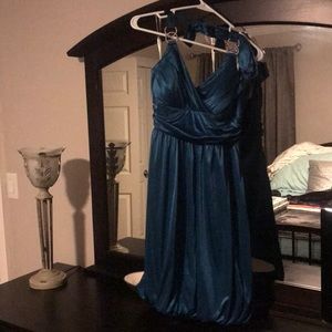 Teal party dress
